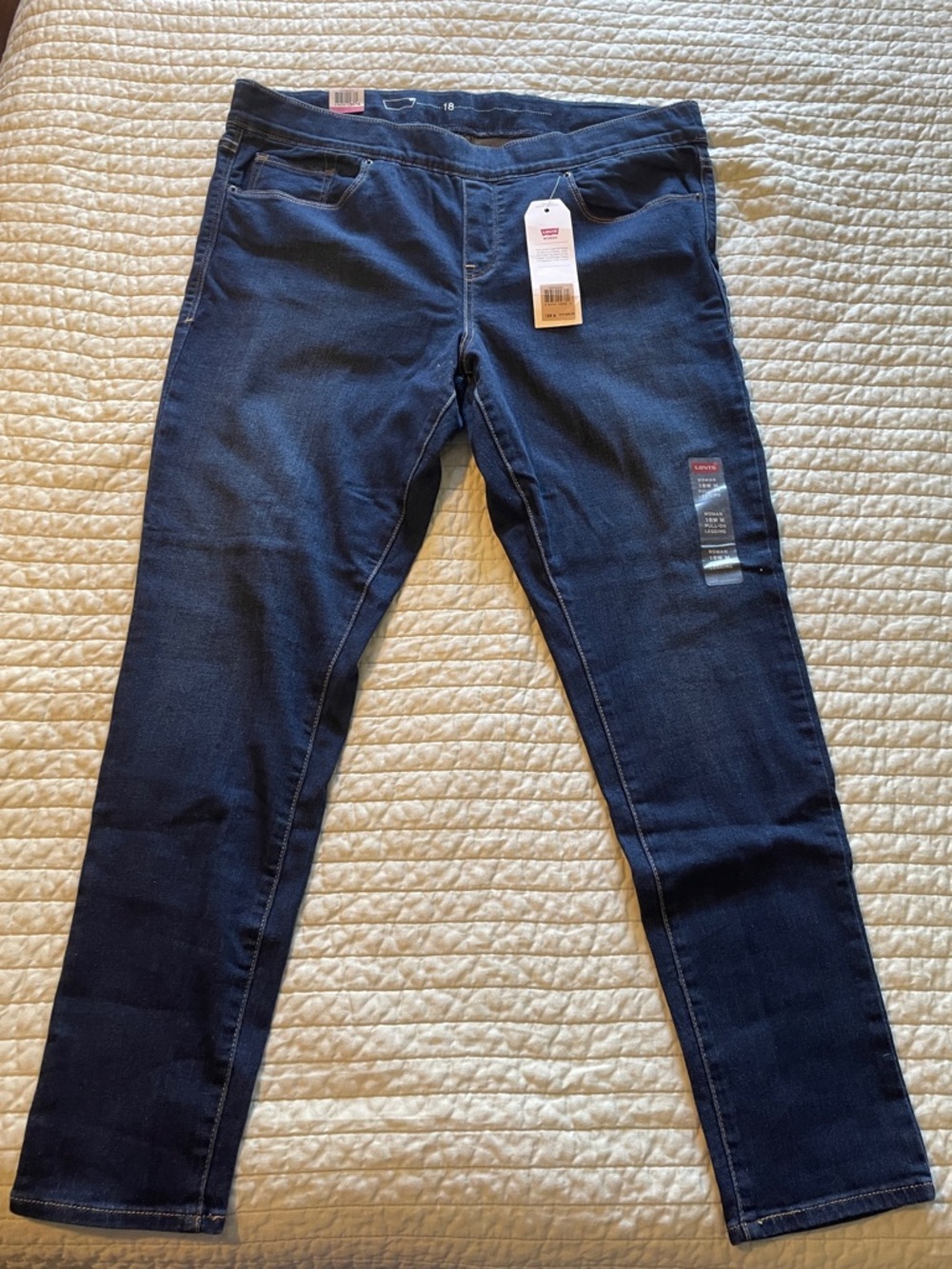 Levi's Navy Blue Slim Straight Pull-On Legging Jeans